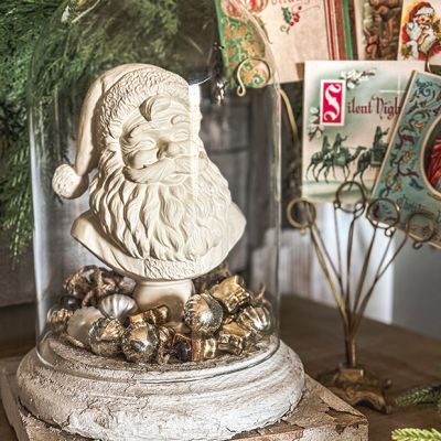 Festive Mercury Glass Ornament Hanging Cluster