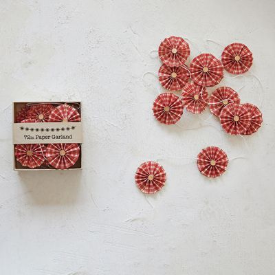 Festive Recycled Paper Fan Garland
