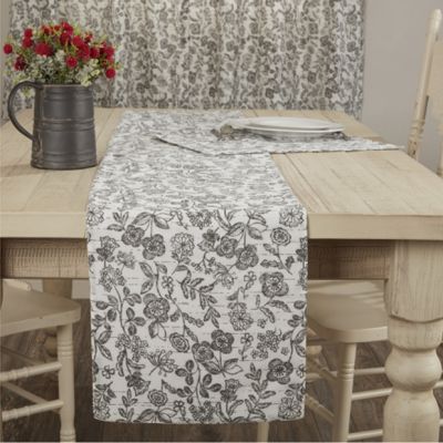 Fields of Gray Botanical Print Table Runner