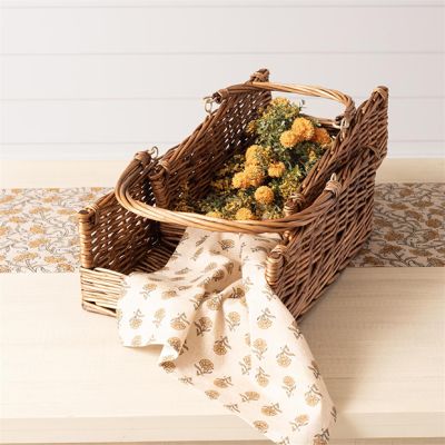 Firewood Style Willow Basket With Handles