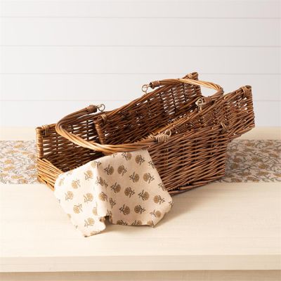Firewood Style Willow Basket With Handles