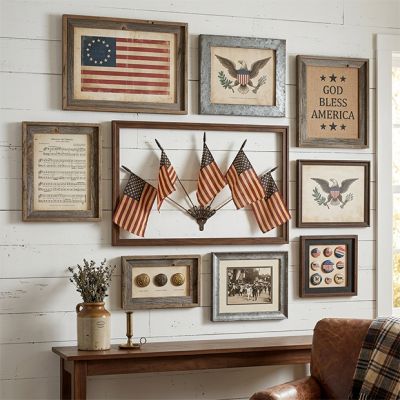 Flag Wall Mount With Flags
