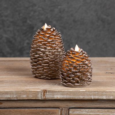 Flameless Pinecone Candle