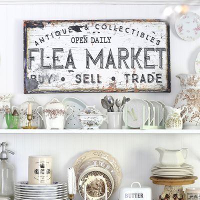 Flea Market Canvas Wall Art