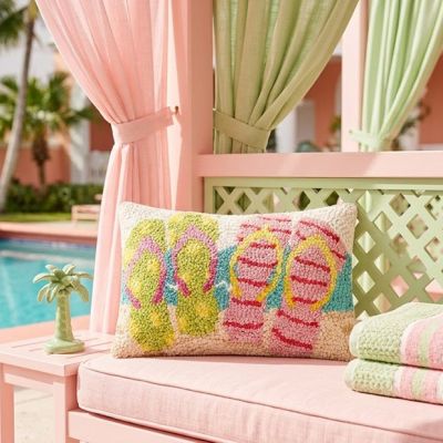 Flip Flops Fun Hook Pillow