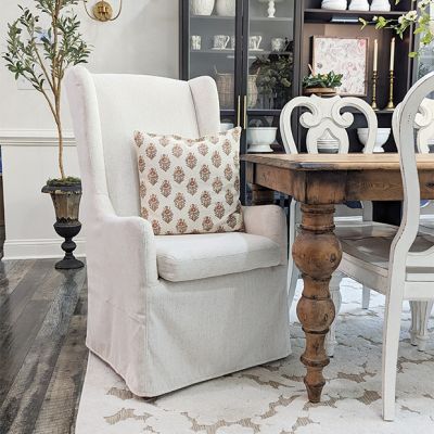 Floral Block Print Accent Pillow