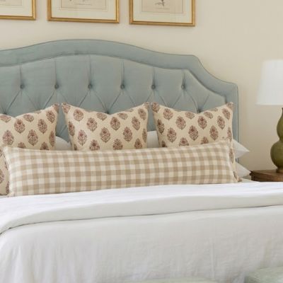 Floral Block Print Accent Pillow