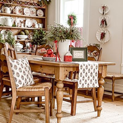 Floral Block Print Table Runner