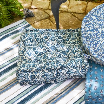 Floral Medallion Square Floor Cushion