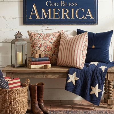 Floral Paisley and Stripes Throw Pillow