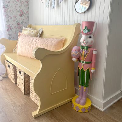 Floral Top Hat Easter Bunny Figure