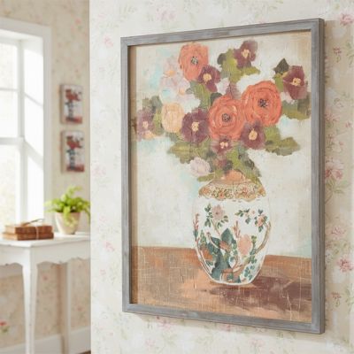 Flowers In Vase Framed Wall Decor