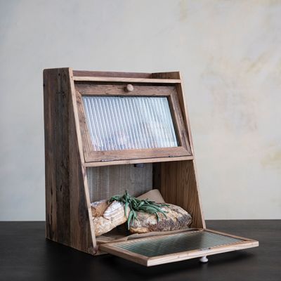 Fluted Door Wood Storage Cabinet