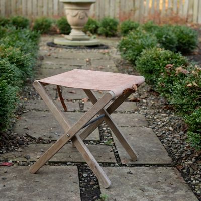 Folding Canvas Backless Camping Chair