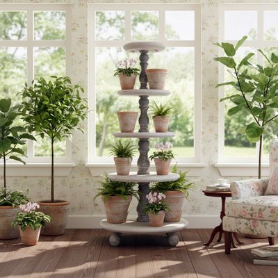 Footed 5 Tier Etagere