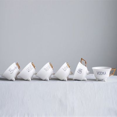 Footed Teacup Set of 6