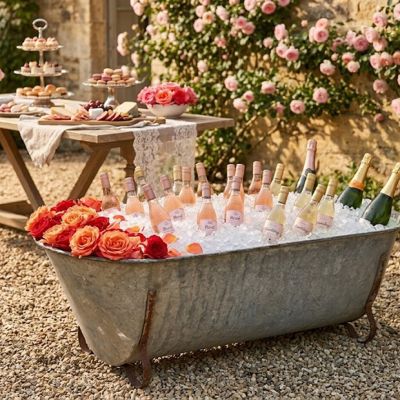 Footed Zinc Farmhouse Bath Tub