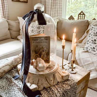 Found Carved Wood Pillar Base