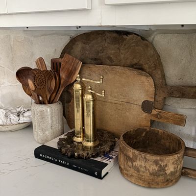 Found Wood Cutting Board With Handle