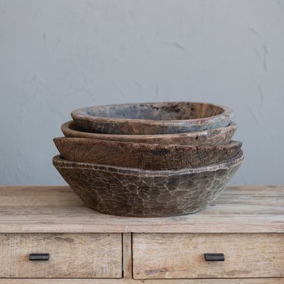 Found Wood Decorative Farmhouse Bowl