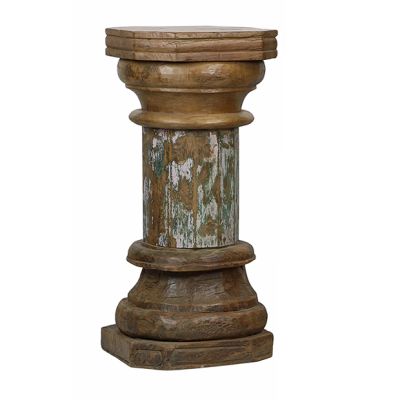 Found Wood Pillar Pedestal