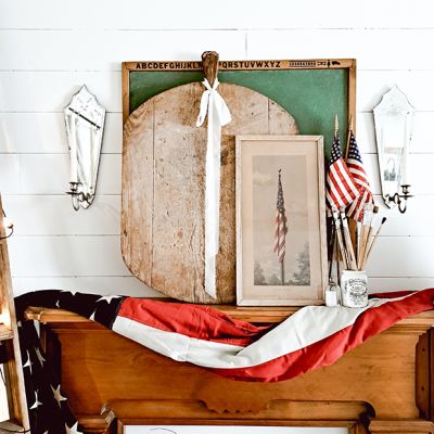 Found Wood Cutting Board With Handle 38 Inch