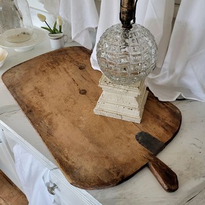 Found Wood Cutting Board With Handle 38 Inch