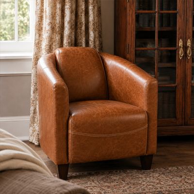 Foxmoor Leather Barrel Chair
