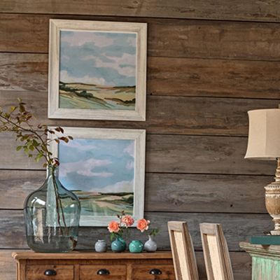 Framed Coast Line Prints Set of 2