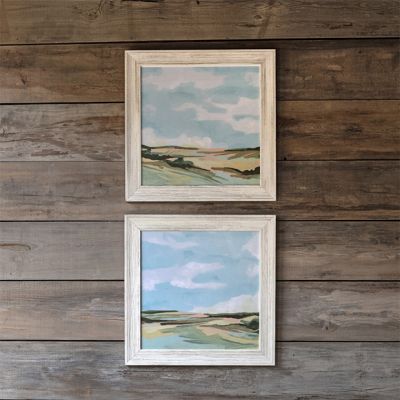 Framed Coast Line Prints Set of 2