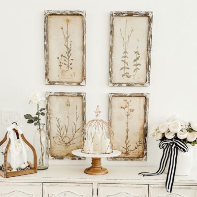 Framed Field Botanical Prints Set of 4