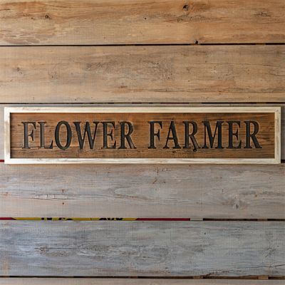 Framed Flower Farmer Wood Sign