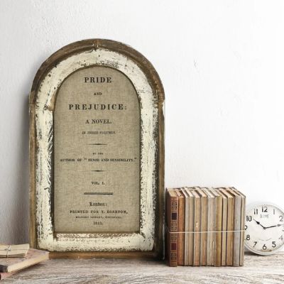 Framed Linen Pride And Prejudice Wall Art