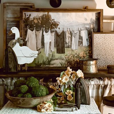 Framed Summertime Laundry Day Canvas Printed Sign