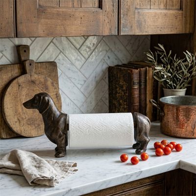 Free Standing Dachshund Paper Towel Holder