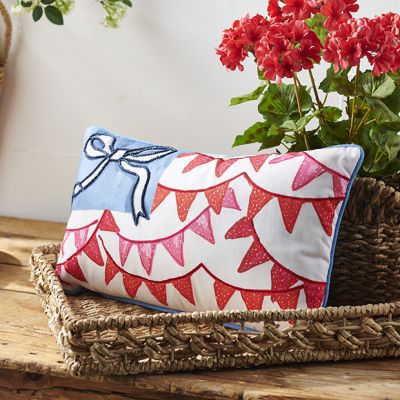 Freedom Flags Patriotic Accent Pillow