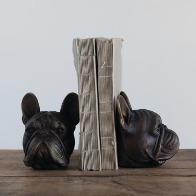 アンティーク ブルドッグ ブックエンド アメリカ Bulldog Bookend pair｜ブルドッグ ブックエンド ペア