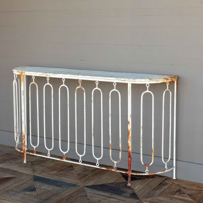 French Class Metal Console Table