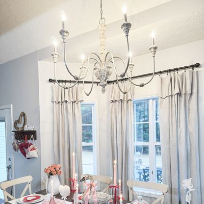 French Country 6 Light Chandelier