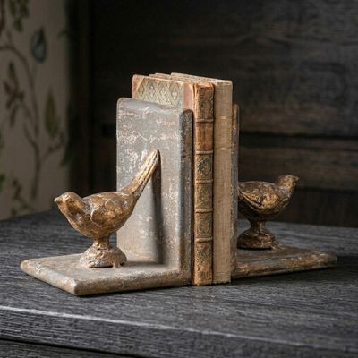 French Country Bird Duet Iron Bookends