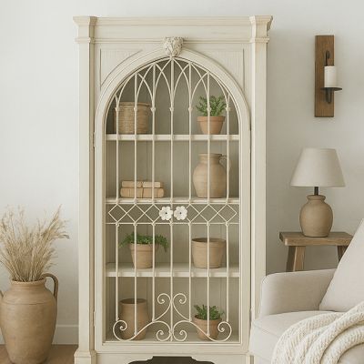 French Country Gate Door Cabinet
