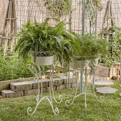French Provencal Metal Planter Set of 2