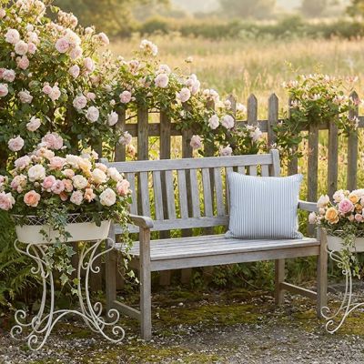 French Provencal Metal Planter Set of 2