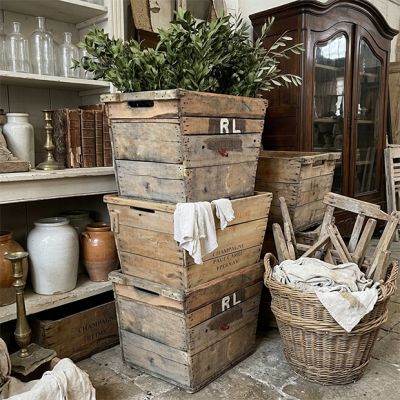 French Vineyard Champagne Crate
