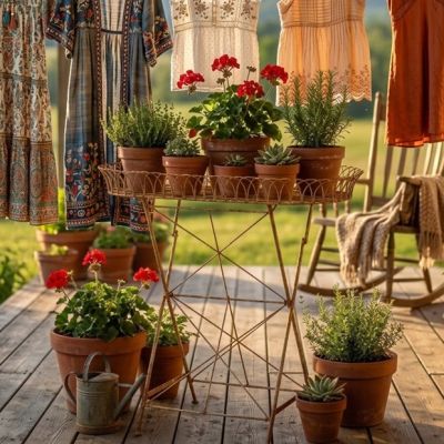 French Wire Garden Table