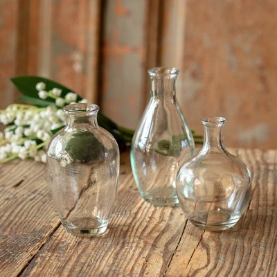 Fresh Floral Picks Glass Vase Set of 3