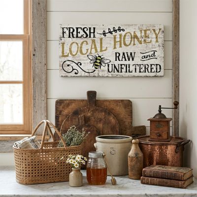 Fresh Local Honey Canvas Wall Art