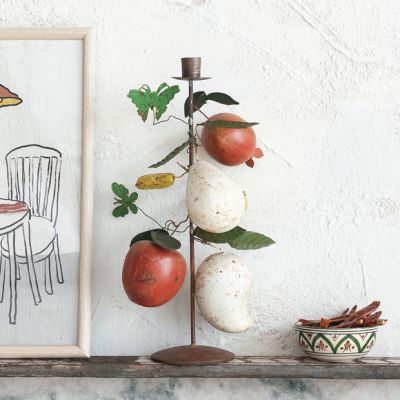 Fruitful Harvest Taper Candle Holder