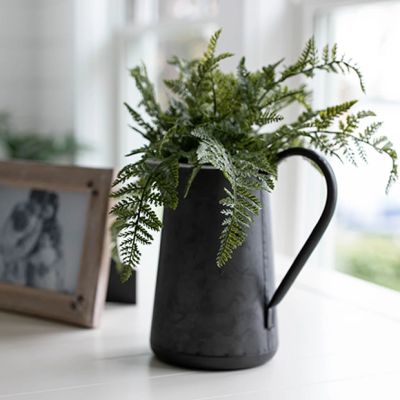 Galvanized Black Pitcher Vase