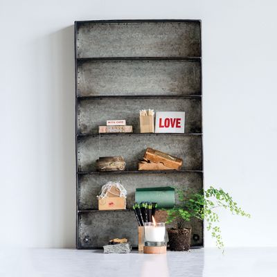 Galvanized Metal Bookshelf